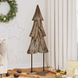  Božićno drvce s stalakom Smeđa 121 cm Masivna tikovina | shoptok.hr