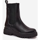 Boto Women Chelsea Boots On Platform And Flat Heel Slip On Black Ravessa | shoptok.hr