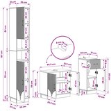  Set za kupaonicu od 3 dijela HOORN Konstruirano drvo | shoptok.hr