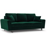 Cosmopolitan Design Zelena žametna raztegljiva sedežna garnitura s prostorom za shranjevanje 235 cm Kyoto – | Shoptok.si