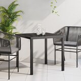 vidaXL Vrtni Stol Crni 80x80x73 cm Otpornog Stakla | shoptok.hr