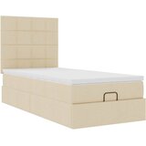  Otomanski krevet s madracem krem 90x200 cm tkanine | Eponuda.ba