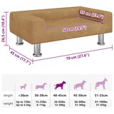  za pse smeđi 70x45x26,5 cm baršunasti | shoptok.hr