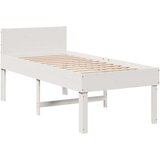 vidaXL Posteljni okvir brez vzmetnice bel 80x200 cm trdna borovina | Shoptok.si