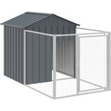 vidaXL Pasja uta s streho antracitna 117x201x123 cm pocinkano jeklo, (20956959) | Shoptok.si