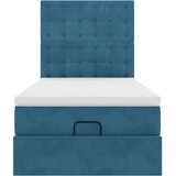 vidaXL okvir kreveta s madracima tamnoplavi 90x200cm baršunasti | shoptok.hr