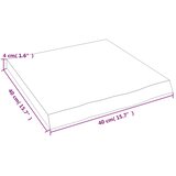  Kupaonska radna ploča tamnosmeđa 40x40x(2-4) cm tretirano drvo | shoptok.hr