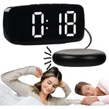 LCD budilka z vibracijsko ploščo za vzglavnik črna