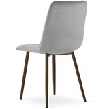 Lava stolica - svijetlosivi baršun / noge od oraha x 1 | shoptok.hr