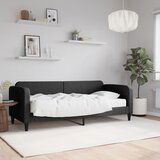  The Living Store Dnevna postelja z vzmetnico črna 80x200 cm blago - Dnevna Postelja Z Vzmetnico, (21440214) | Shoptok.si