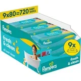 Fresh & Clean vlažni čistilni robčki za otroke 9x80 kos