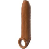 Pipedream X-TENSION Elite - otvoreni omotač penisa s prstenom (tamno prirodno) | shoptok.hr