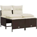  5-dijelni set vrtnih sofa s jastucima poliratan smeđi | shoptok.hr