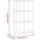  Regal za knjige bijeli 70 x 33 x 110 cm od masivne borovine | Eponuda.ba