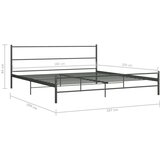  Za krevet sivi metalni 180 x 200 cm | shoptok.hr