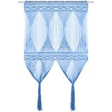  The Living Store Zavesa makrame modra 140x240 cm bombaž - Zavesa, (21448618) Cene