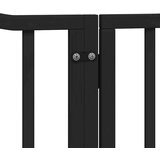vidaXL Ograda za pse z vrati zložljiva 12 panelov črna 960 cm les | Shoptok.si