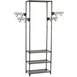  Za odjeću od čelika i netkane tkanine 55x28 5x175 cm crni | shoptok.hr