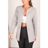 armonika Women's Gray Pocket Flap Cachet Jacket Cene