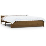  Posteljni okvir medeno rjav iz trdnega lesa 200x200 cm, (20648435) | Shoptok.si