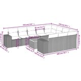  11-dijelni set vrtnih sofa od poliratana s jastucima crni | shoptok.hr