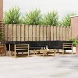  Set vanjskih sofa 8 pcs Bijela i crna 79 x 79 x 37 cm | shoptok.hr