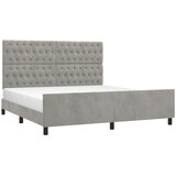  Okvir za krevet s uzglavljem svjetlosivi 180x200 cm baršunasti | Eponuda.com
