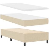  Krevet s opruga kutije s uzglavljem Krema 100 x 200 cm tkanina | shoptok.hr