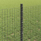  Zatvorena žičana ograda s postovima 25 x 0,6 m Siva Mreža | shoptok.hr