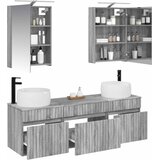  Set ormarića za kupaonicu 5 kom. Siva Sonoma Konstruirano drvo | shoptok.hr