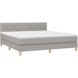  Krevet box spring s madracem svjetlosiva 160x200 cm tkanina | shoptok.hr