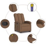  Masažni naslonjač na podizanje od tkanine smeđi | shoptok.hr
