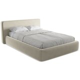 Makamii Krem tapecirani bračni krevet s prostorom za odlaganje s podnicom 160x200 cm Kiana – | shoptok.hr