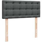vidaXL Box spring postelja z vzmetnico temno siva 120x190 cm blago | Shoptok.si