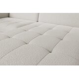 ELTAP Kremno bela raztegljiva/s prostorom za shranjevanje kotna sedežna garnitura iz tkanine bouclé (desni kot/z ležalnikom) Gomsi – | Shoptok.si