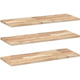 Plutajuće police 3 kom 100x30x2 cm Neobrađeno puno drvo akacije | shoptok.hr