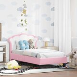  Okvir kreveta za malu djecu s naslonom Ružičasta 70 x 140 cm PU | shoptok.hr
