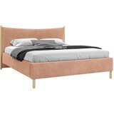 MID.YOU OBLAZINJENA POSTELJA 180 cm x 200 cm , les, tekstil, leseni material opečnato rjava | Shoptok.si