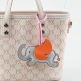 INF Usnjeni obesek za ključe Slon Grey, (21778903) | Shoptok.si