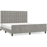  Za krevet s uzglavljem svjetlosivi 180x200 cm baršunasti | shoptok.hr