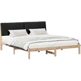  Okvir kreveta Smeđa i crna 200 x 200 cm Masivna borovina | shoptok.hr