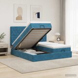  Krevet od pjene s madracem i LED-om Tamno plava 160 x 200 cm | shoptok.hr