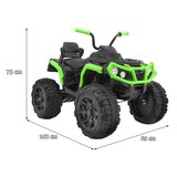Quad atv na akumulator, crno - zeleni | shoptok.hr