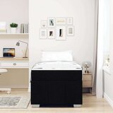  Krevetna konstrukcija Crna 100 x 200 cm tkanina | shoptok.hr