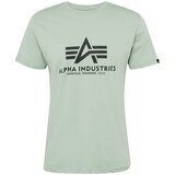 Alpha Industries Majica pastelno zelena / črna | Shoptok.si