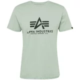 Alpha Industries Majica pastelno zelena / črna