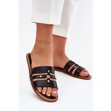 Boto Flat Women's Sandals With Gold Detail Black Noroti | Shoptok.si