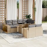vidaXL 11-dijelni set vrtnih sofa od poliratana s jastucima bež | shoptok.hr
