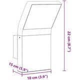  Vanjska LED zidna svjetiljka crna od lijevanog aluminija | shoptok.hr