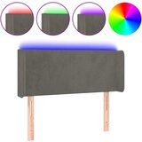 vidaXL LED posteljno vzglavje temno sivo 103x16x78/88 cm žamet, (20953457) Cene